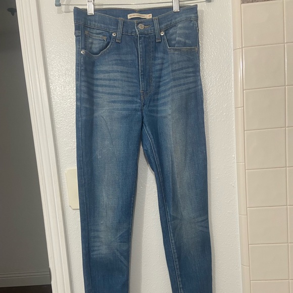 Levi Mile High Super Skinny Jeans Castaway Blue 27 - Picture 6 of 6